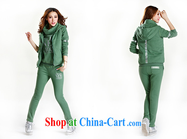 Winter new sweater girls stylish Korean cap kit and Leisure package and lint-free cloth thick stylish 3-Piece army green XXL pictures, price, brand platters! Elections are good character, the national distribution, so why buy now enjoy more preferential! Health