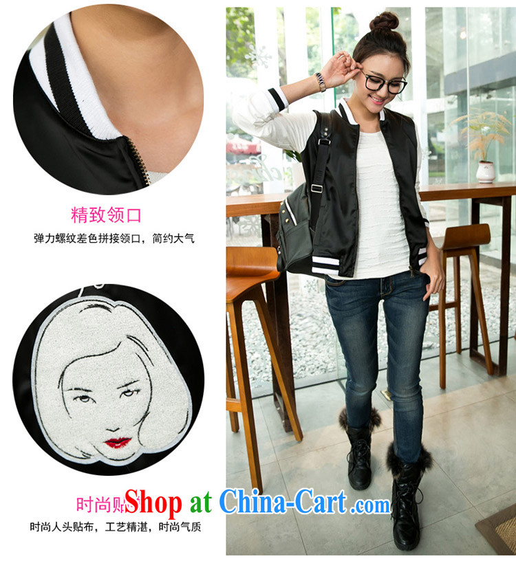 The honey beauty mm thick larger female street 2014 new autumn and replace the code jacket short cardigan jacket baseball serving women 8923 black XL pictures, price, brand platters! Elections are good character, the national distribution, so why buy now enjoy more preferential! Health