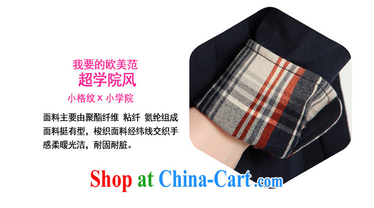 The honey and diverse large, female winter clothing thick mm Korean long-sleeved plaid stitching thick long wind jacket women 2679 blue L pictures, price, brand platters! Elections are good character, the national distribution, so why buy now enjoy more preferential! Health