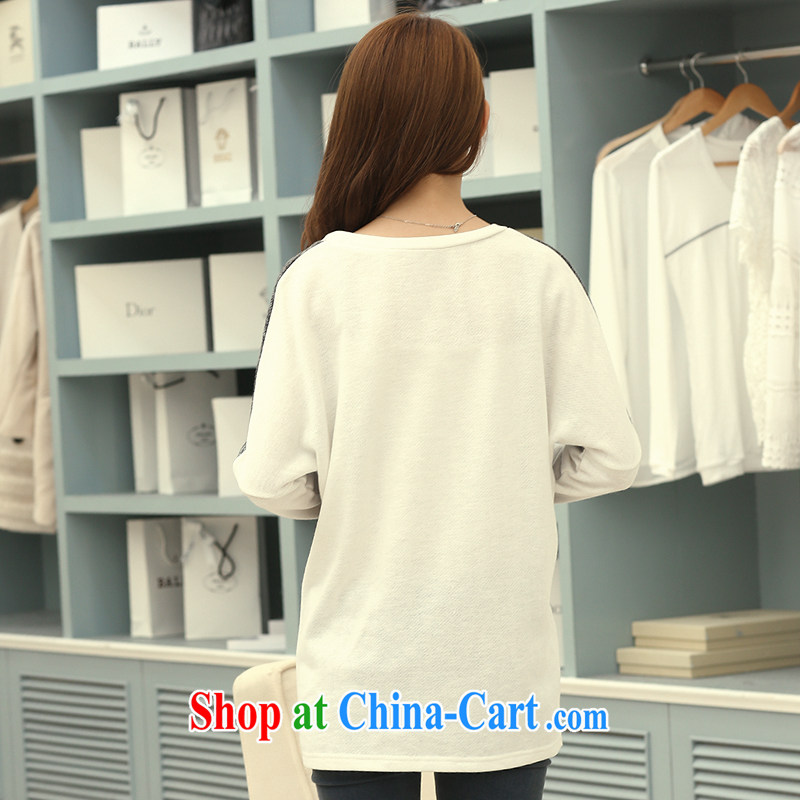 Mephidross has long honey, 2014 mm thick autumn New, and indeed increase, fat sister Korean vogue and 100 in a long, loose long-sleeved cotton shirt T before 1714 gray, white large code 5 XL Mephitic economy honey (MENTIMISI), online shopping