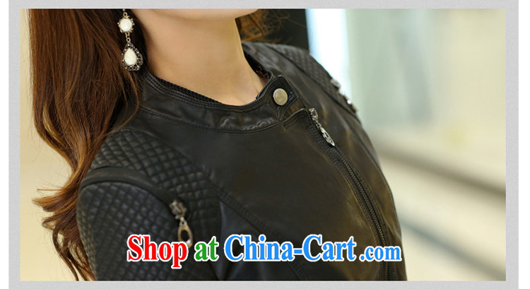 Szili Clinton's large, women fall 2014 with thick mm new Pu leather jacket short jacket, and indeed beauty and stylish. Motorcycle leather jacket black XXL pictures, price, brand platters! Elections are good character, the national distribution, so why buy now enjoy more preferential! Health