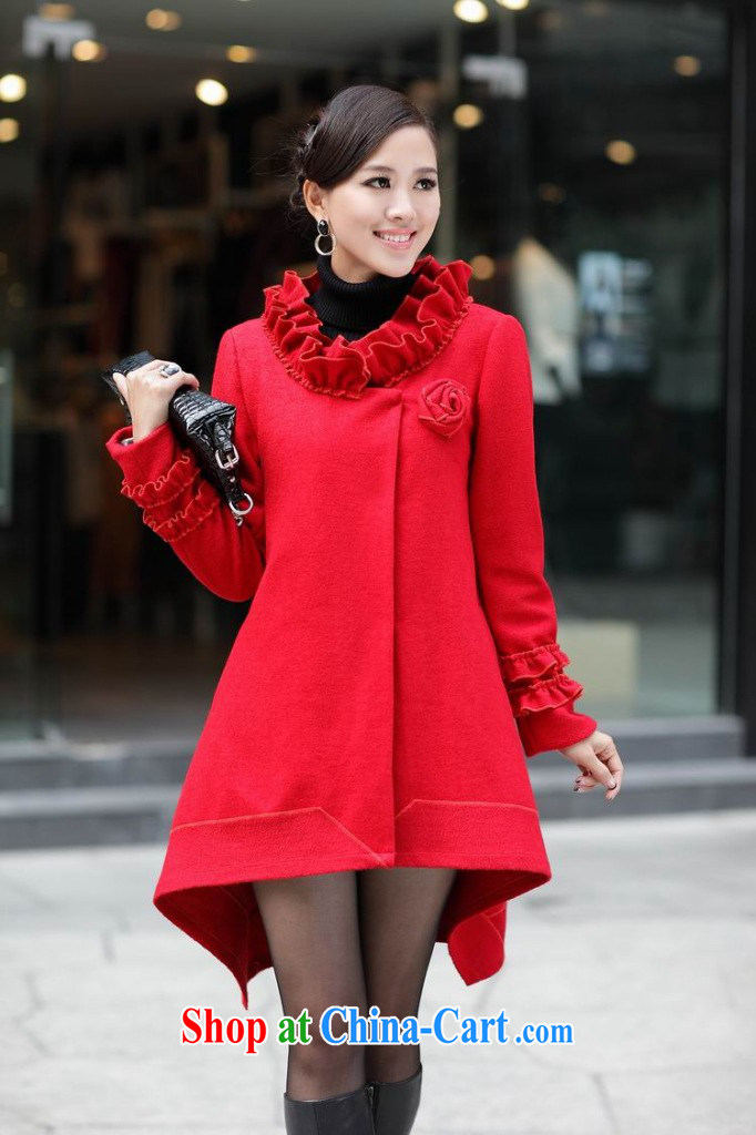 COVERED BY THE 2014 new autumn and winter is a long, large, female fungus edge red bridal back doors so gross jacket coat green XXL pictures, price, brand platters! Elections are good character, the national distribution, so why buy now enjoy more preferential! Health