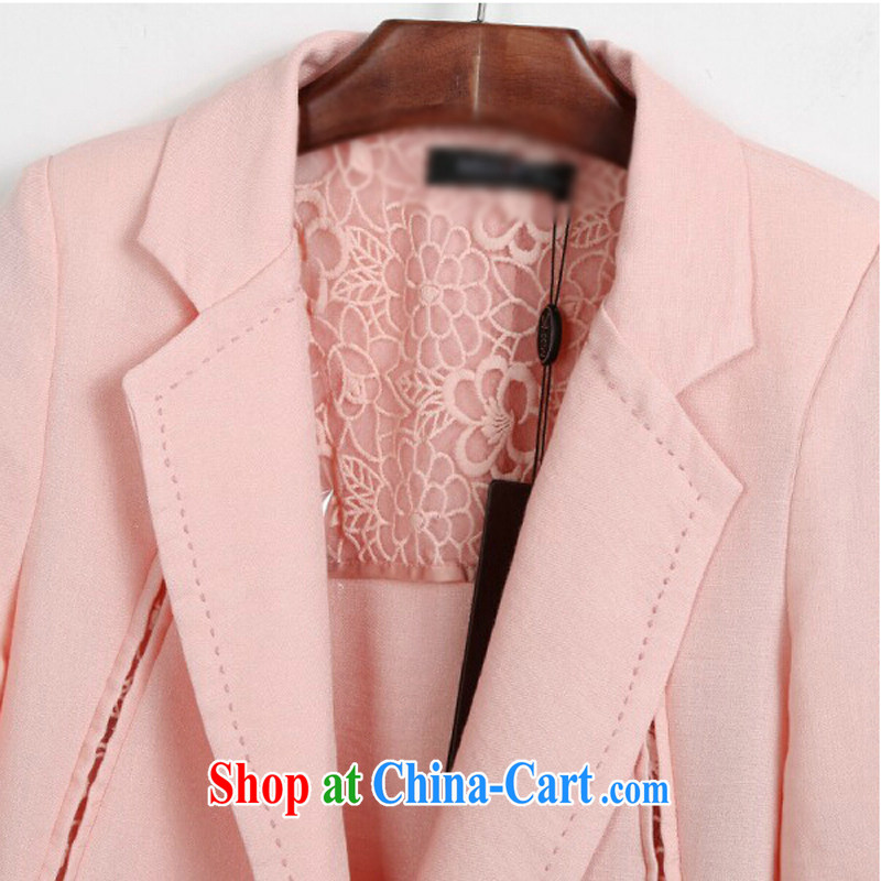 MissDonut 2014 autumn and winter, and indeed increase, women mm thick Korean cotton the lace, long jacket, coat pink large code L, MissDonut, shopping on the Internet