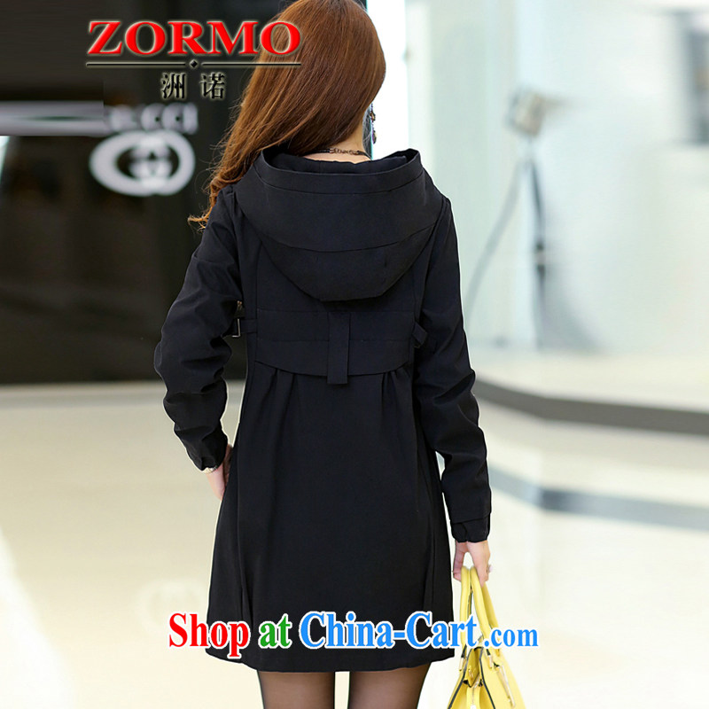 ZORMO Korean girl with autumn and winter, mm thick and fat increased in number, length, Windbreaker black 4XL 160 - 175 jack, ZORMO, shopping on the Internet