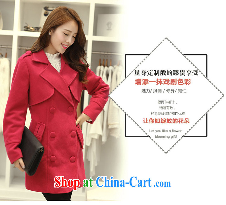 Mephidross economy honey, and indeed increase, women mm thick 2014 autumn and winter, the Korean version, long, long-sleeved cashmere overcoat so gross jacket 5037 the big red code 4 XL pictures, price, brand platters! Elections are good character, the national distribution, so why buy now enjoy more preferential! Health