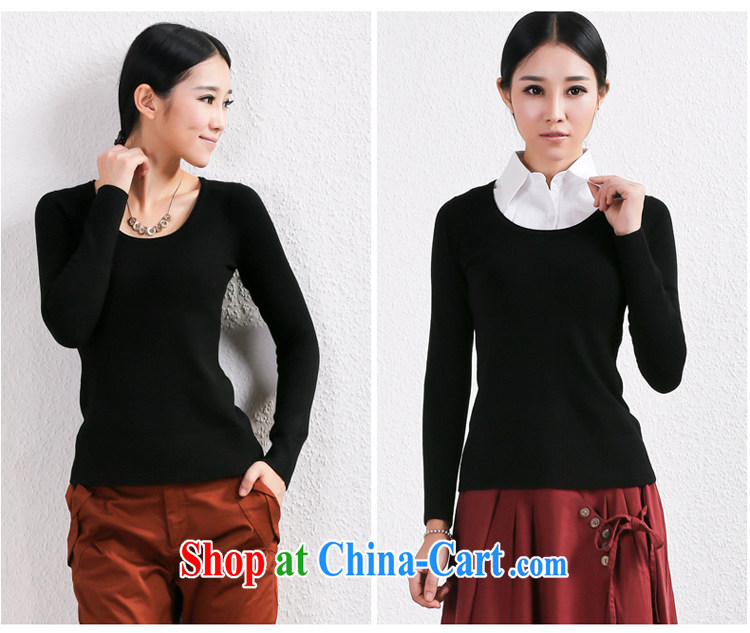 Korean thick larger female round-collar short, cultivating sweater solid shirt low for thick solid sweater-coat wine red XL pictures, price, brand platters! Elections are good character, the national distribution, so why buy now enjoy more preferential! Health
