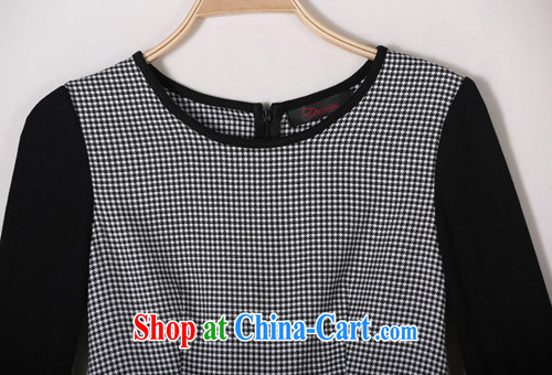 The LAN-XL fat people dress dresses 2015 spring new cultivating Korean gray cells graphics thin thick mm long-sleeved ladies aura-skirt black and white 3 XL 130 - 145 Jack pictures, price, brand platters! Elections are good character, the national distribution, so why buy now enjoy more preferential! Health