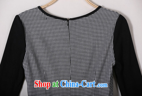 The LAN-XL fat people dress dresses 2015 spring new cultivating Korean gray cells graphics thin thick mm long-sleeved ladies aura-skirt black and white 3 XL 130 - 145 Jack pictures, price, brand platters! Elections are good character, the national distribution, so why buy now enjoy more preferential! Health
