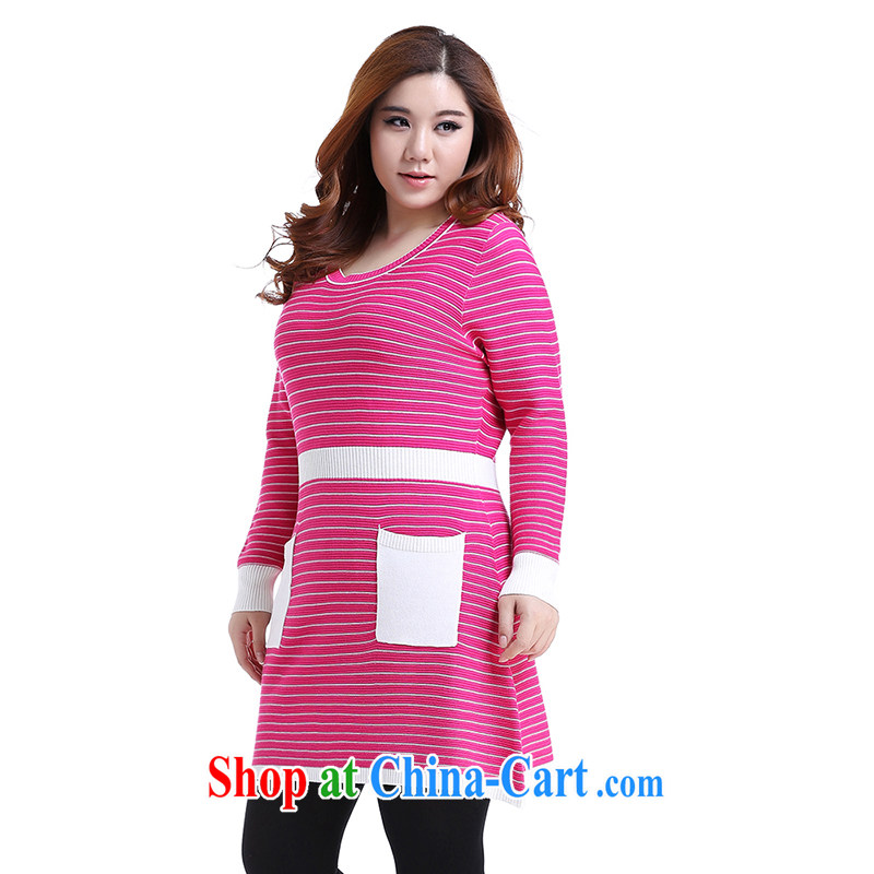 Slim LI Sau 2014 autumn and winter, the larger female round-collar, plain and cultivating woolen dresses Q 5826 by red 3 XL, slim Li-su, and shopping on the Internet