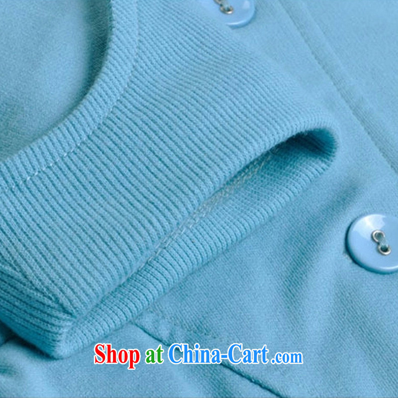 Cloud a large number fall 2014 Women's clothes new, long cardigan thick mm XL video thin sweater jacket Lake blue XXXXXL, cloud, and shopping on the Internet
