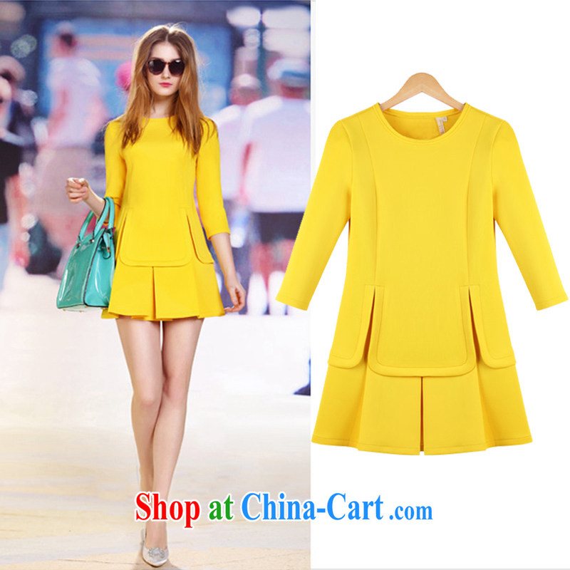 Cloud a large number fall 2014 with new, female solid skirt thick MM Sau San video thin style fashion dresses red 5 XL, cloud, and shopping on the Internet
