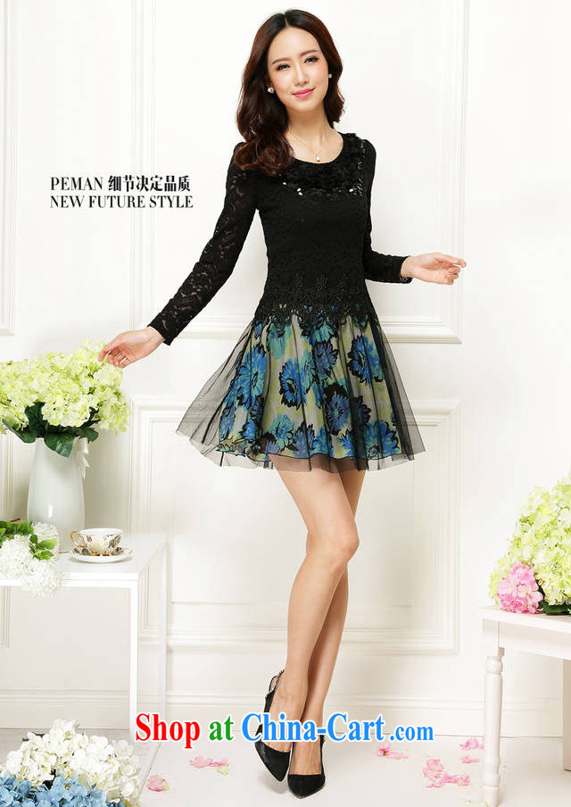 Vincent van Gogh 倲 autumn 2014 the Korean female middle-aged style upscale lace larger dresses X 816 photo color XL pictures, price, brand platters! Elections are good character, the national distribution, so why buy now enjoy more preferential! Health
