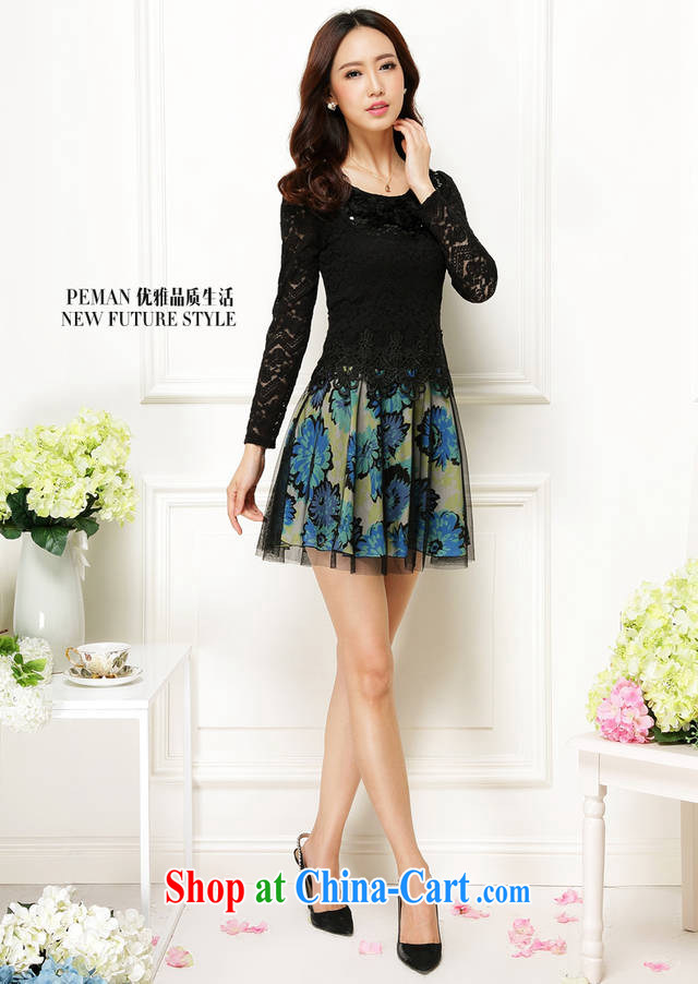 Vincent van Gogh 倲 autumn 2014 the Korean female middle-aged style upscale lace larger dresses X 816 photo color XL pictures, price, brand platters! Elections are good character, the national distribution, so why buy now enjoy more preferential! Health