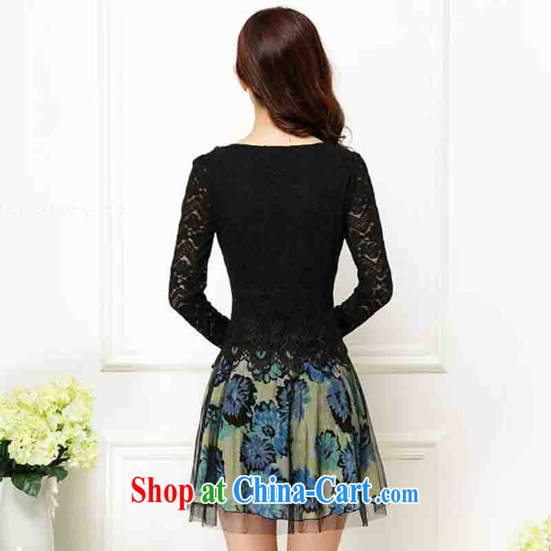 Vincent van Gogh 倲 autumn 2014 the Korean female middle-aged style upscale lace larger dresses X 816 photo color XL, Van Gogh 倲 (FanDong), and shopping on the Internet