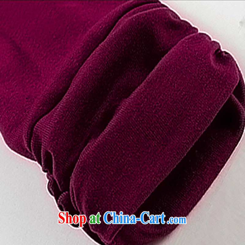 Jung-eun winter clothes new, larger female high collar solid shirt girls XL knit-warm 100 solid ground shirt Y 1137 wine red 5 XL, Jung-eun, and shopping on the Internet