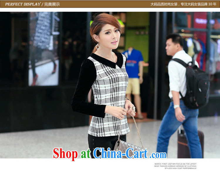 Kai Ting Connie 2015 spring new stylish thick MM Korean version 1000 bird, Video thin long-sleeved shirt T larger female black 5 XL for weight 180 - 200 Jack pictures, price, brand platters! Elections are good character, the national distribution, so why buy now enjoy more preferential! Health