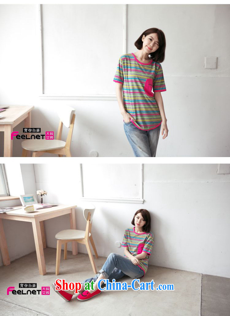 feelnet Korean version 2015 XL women mm thick new long-neck striped short-sleeved video thin T pension 2118 streaks the code 6 XL pictures, price, brand platters! Elections are good character, the national distribution, so why buy now enjoy more preferential! Health