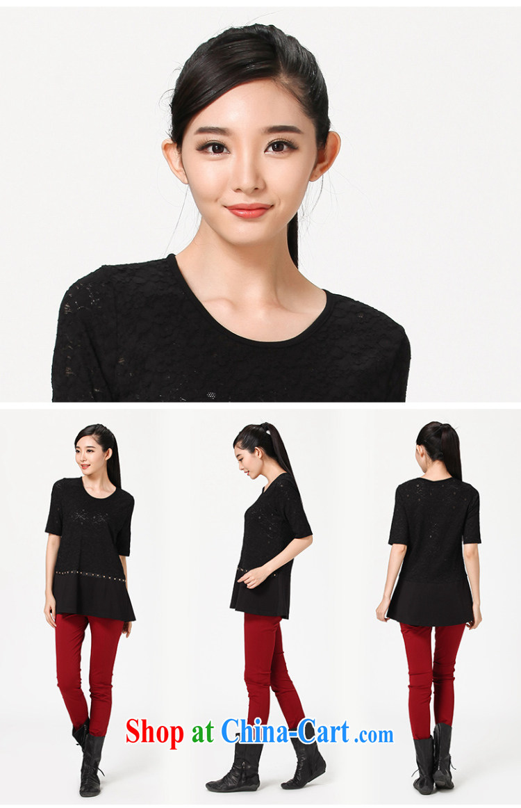 Water by autumn 2014 new female Korean version of the greater the cuff T shirts, wearing T-shirts solid female long S QK 14 3578 carbon black 3XL pictures, price, brand platters! Elections are good character, the national distribution, so why buy now enjoy more preferential! Health