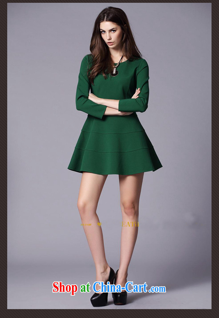 Beautiful followers fall 2014 new Europe and America, the largest number 7 cuffs loose video thin female high-end dresses female A Field dress the waist graphics thin the red XXXXL pictures, price, brand platters! Elections are good character, the national distribution, so why buy now enjoy more preferential! Health