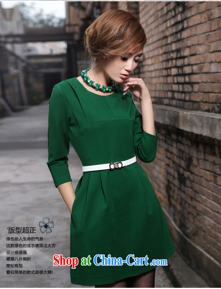 Beautiful believers 2015 spring new Europe new high-end custom 7 cuff large code dresses beauty female Green XXXXL pictures, price, brand platters! Elections are good character, the national distribution, so why buy now enjoy more preferential! Health