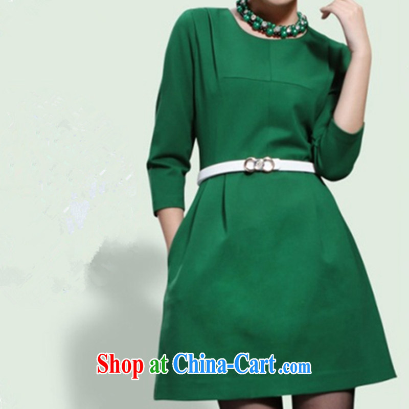 Beautiful believers spring 2015 new Europe and America, new high-end custom 7 of the cuff, dresses Cultivating Female green XXXXL, beautiful believers, shopping on the Internet