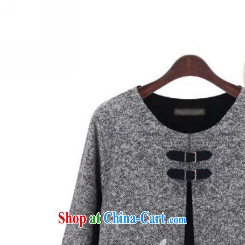 write of 2014 set the fat increase, female 200 Jack Winter load mm thick cloak leave two-piece T shirt T-shirt graphics thin coat gray 5 XL, write set, and shopping on the Internet