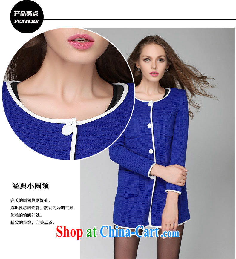 The silk, honey 2015 spring king, female fat MM graphics thin round-collar spell color relaxed, long wind jacket ZZ 3282 blue L (105 jack - 125 Jack through) pictures, price, brand platters! Elections are good character, the national distribution, so why buy now enjoy more preferential! Health