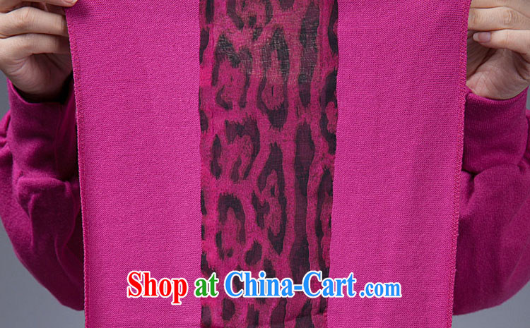Optimize the 2014 autumn and winter-relaxed, long aura, leave two Leopard fleece large code knitted T-shirt 2202 aubergine XXXL pictures, price, brand platters! Elections are good character, the national distribution, so why buy now enjoy more preferential! Health
