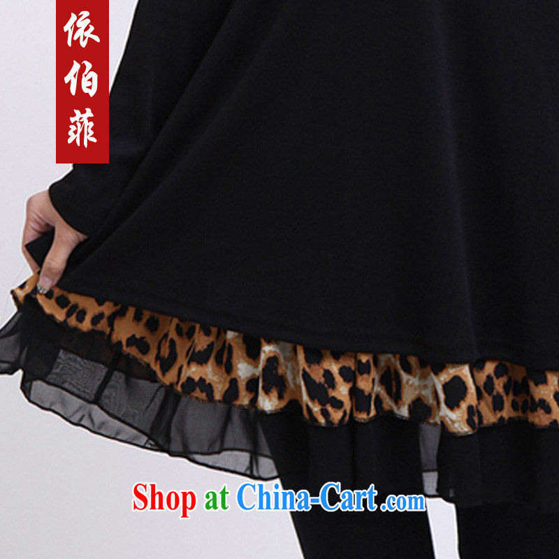 According to the Philippines 2014 new thick MM and indeed XL loose video thin leave two dolls for Leopard series spelling skirts female Y 193 black XXXL, according to perfect (Yibofei), online shopping