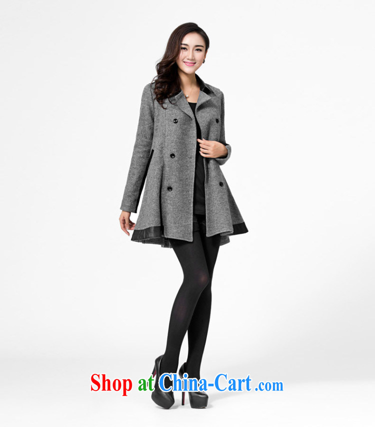 Colorful, larger female thick mm 2014 new gross spelling? leather embroidered jacket thick sister autumn A loaded 5517 gray 5 XL first spot is the picture, price, brand platters! Elections are good character, the national distribution, so why buy now enjoy more preferential! Health