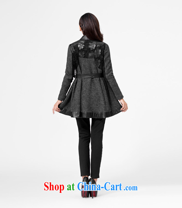 Colorful, larger female thick mm 2014 new gross spelling? leather embroidered jacket thick sister autumn A loaded 5517 gray 5 XL first spot is the picture, price, brand platters! Elections are good character, the national distribution, so why buy now enjoy more preferential! Health