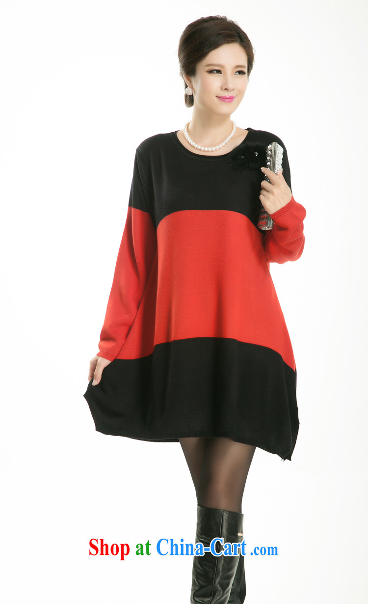 sea routes take new round-collar spell color the code sweaters, long, large, female, solid wear sweaters 6421 - G red are code pictures, price, brand platters! Elections are good character, the national distribution, so why buy now enjoy more preferential! Health