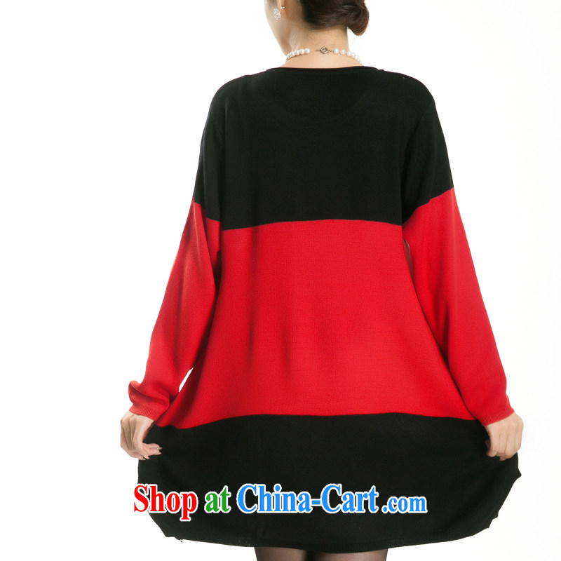 The line between a new round-collar spell color the code sweaters, long, large, female, solid wear sweaters 6421 - G red are code, sea routes, and, shopping on the Internet