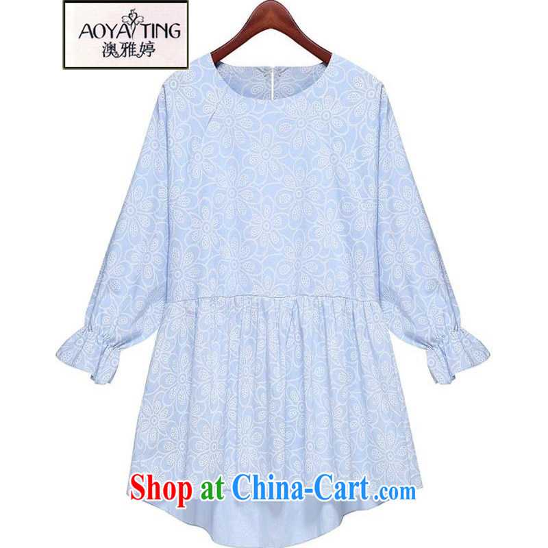 o Ya-ting 2014 women in Europe and America with large, thick MM Autumn with New floral beauty graphics thin dress flouncing skirt high waist T-shirt skirt picture color XXXXXL, O Ya-ting (aoyating), online shopping