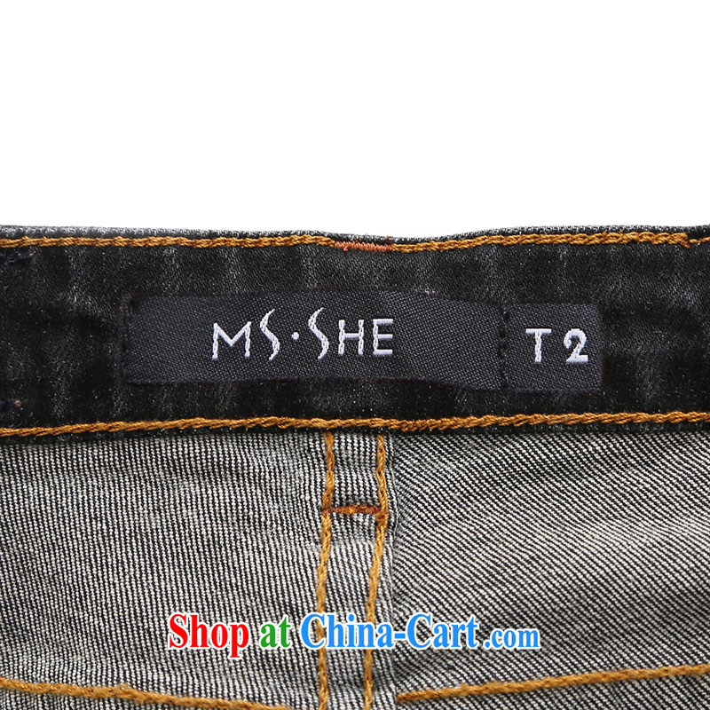 The MsShe indeed XL women 2014 autumn and winter new minimalist beauty cowboy castor trousers clearance 7701 cowboy blue T 5, Susan Carroll, Ms Elsie Leung Chow (MSSHE), online shopping
