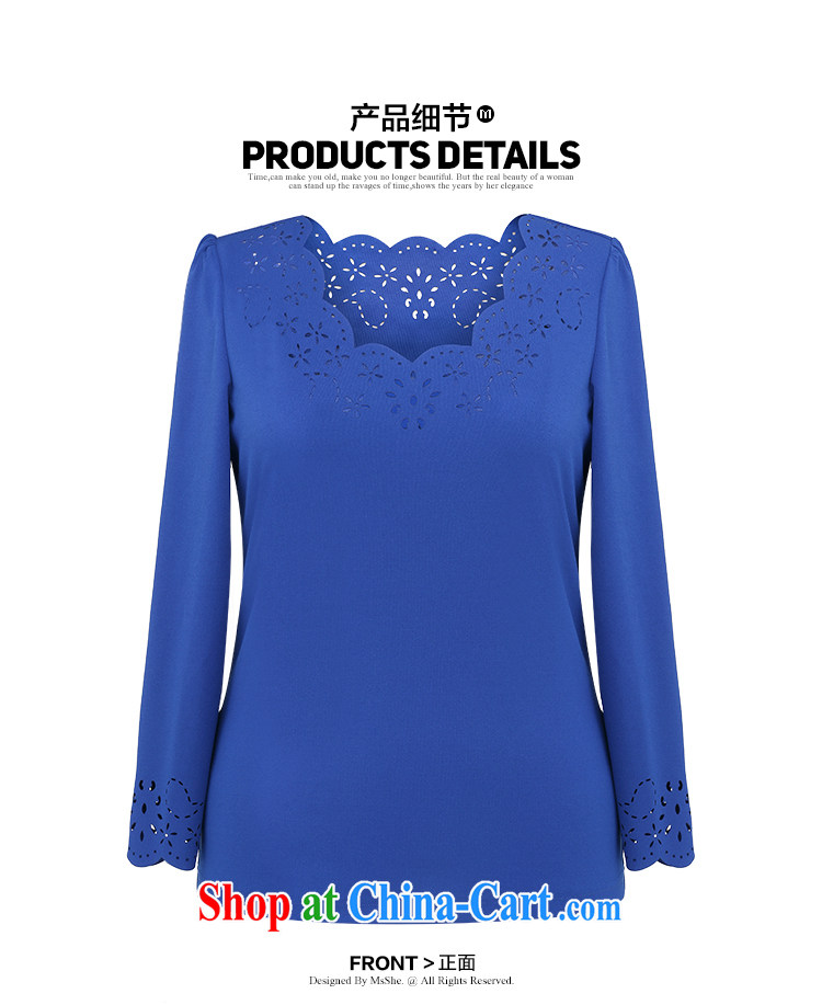 MsShe autumn 2014 the XL female Openwork round-collar long-sleeved T-shirt 7773 BMW blue XL pictures, price, brand platters! Elections are good character, the national distribution, so why buy now enjoy more preferential! Health