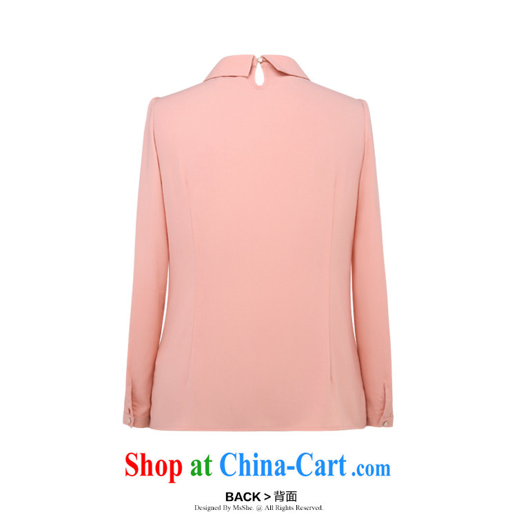 MSSHE XL girls 2014 new autumn and the sweet lady with shirt lapel long-sleeved T-shirt 7776 blue 4 XL pictures, price, brand platters! Elections are good character, the national distribution, so why buy now enjoy more preferential! Health