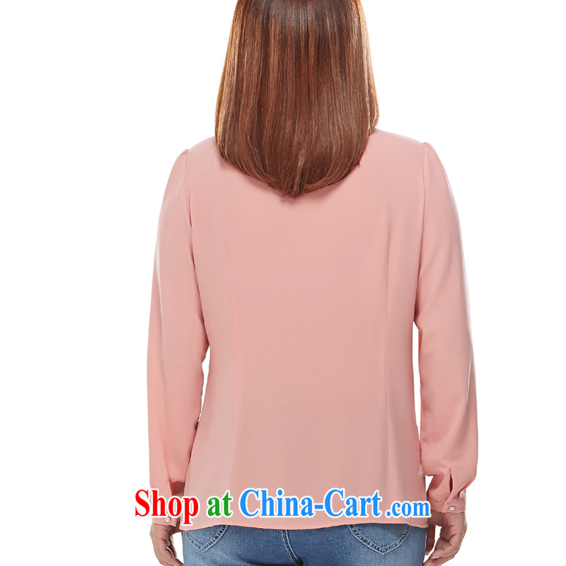 MSSHE XL girls 2014 new autumn and the sweet lady with shirt lapel long-sleeved T-shirt 7776 blue 4 XL, Susan Carroll, Ms Elsie Leung Chow (MSSHE), online shopping