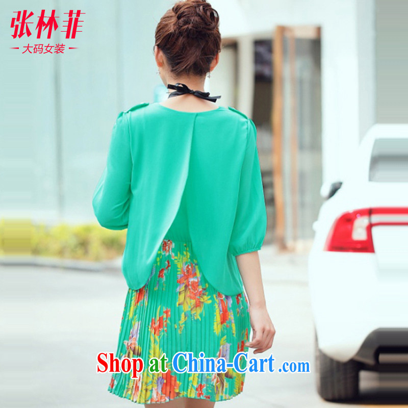 Zhang Lin , thick mm summer 2015 New, and indeed increase, female fat sister Korean video thin King code stamp snow woven dresses 100 hem black 4XL recommendations 180 - 200 jack, Zhang Lin (ZHANGLINFEI), online shopping