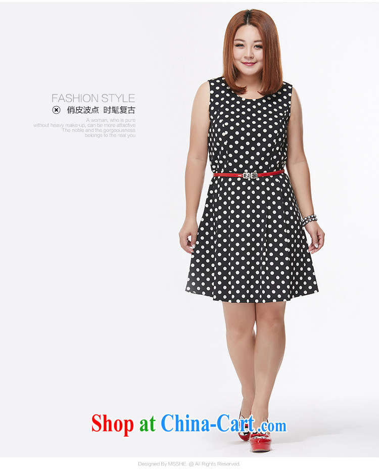 MSSHE XL ladies' 2014 new autumn and replace with black-and-white wave point dot sleeveless vest skirt shaggy skirts 7470. Point 3 XL pictures, price, brand platters! Elections are good character, the national distribution, so why buy now enjoy more preferential! Health
