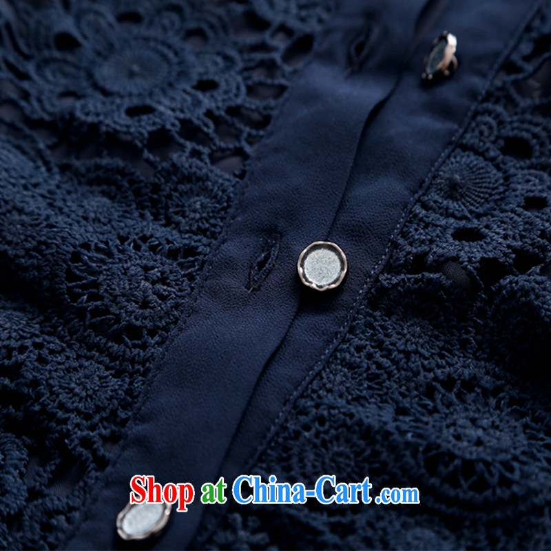 MSSHE XL girls summer dresses, elegant sweet lace stitching snow woven 7 cuff dress 6406 blue 3 XL, Susan Carroll, Ms Elsie Leung Chow (MSSHE), online shopping