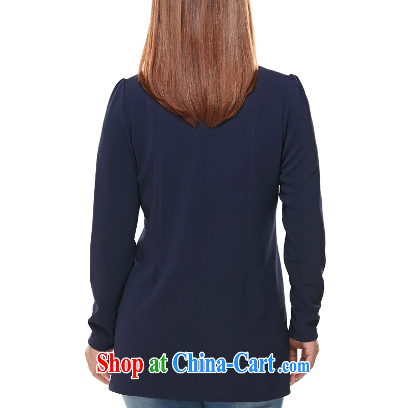 The MsShe indeed increase, women 2015 spring new thick mm long-sleeved T-shirt T shirt solid T-shirt pre-sale 5762 Tibetan blue deer - pre-sale on 20 June to the 3 XL, Susan Carroll, Ms Elsie Leung Chow (MSSHE), shopping on the Internet