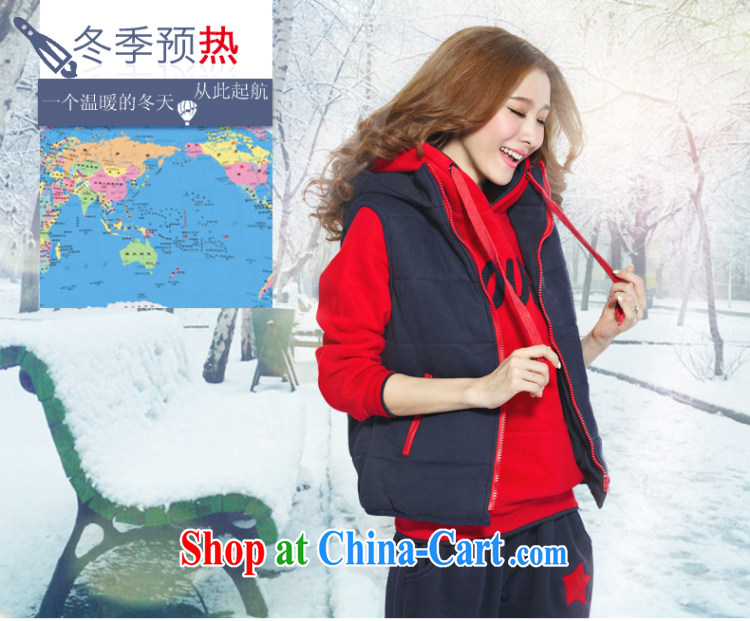 2014 new larger sweater 3-Piece autumn and winter the lint-free cloth thick sport and leisure package Korean trousers and lint-free cloth red XXL pictures, price, brand platters! Elections are good character, the national distribution, so why buy now enjoy more preferential! Health