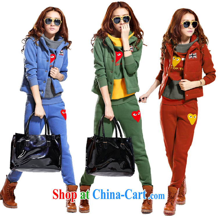 2014 winter clothing new Korean version and lint-free cloth thick Sweater Vest 3 piece pants a package green XXL pictures, price, brand platters! Elections are good character, the national distribution, so why buy now enjoy more preferential! Health