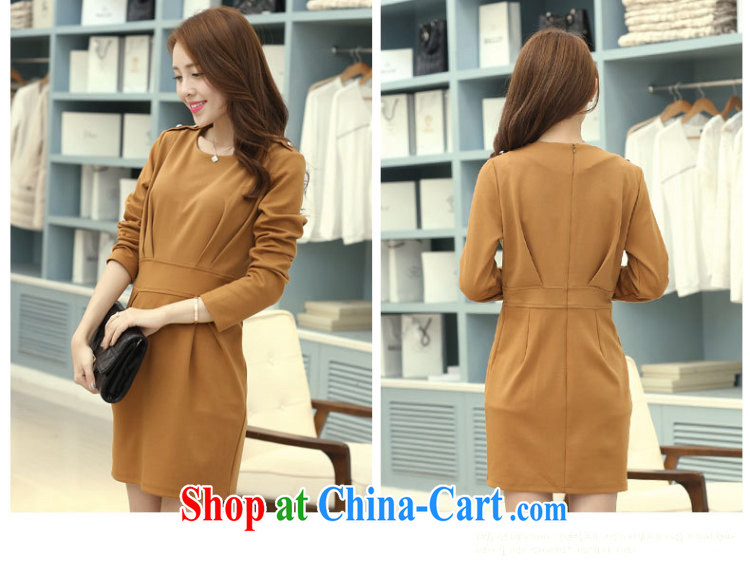 The ink marks spring 2015 new Korean trendy, female long-sleeved dresses beauty graphics thin pressure hem round-collar long-sleeved sleek OL dresses yellow and brown 5 XL (180 - 200 ) jack pictures, price, brand platters! Elections are good character, the national distribution, so why buy now enjoy more preferential! Health