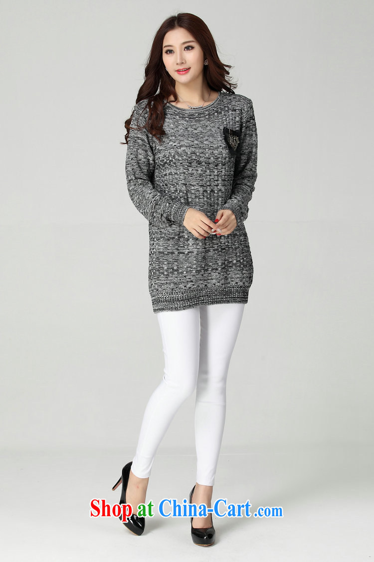 Elections to the payment package as soon as possible-XL ladies sweater Korean leisure lace stitching long-sleeved cotton money knit gown mm thick solid sweater package and short skirts sweater gray pictures, price, brand platters! Elections are good character, the national distribution, so why buy now enjoy more preferential! Health