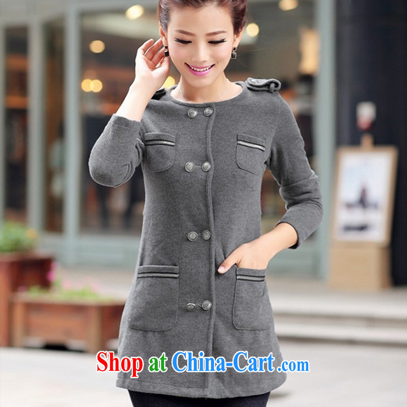 Increase the fat XL thick mm autumn 2015 the Korean version, long, long-sleeved cardigan knitted T-shirt larger female graphics thin coat blue 3 XL recommendations 145 - 160 jack, and the US, and, on-line shopping