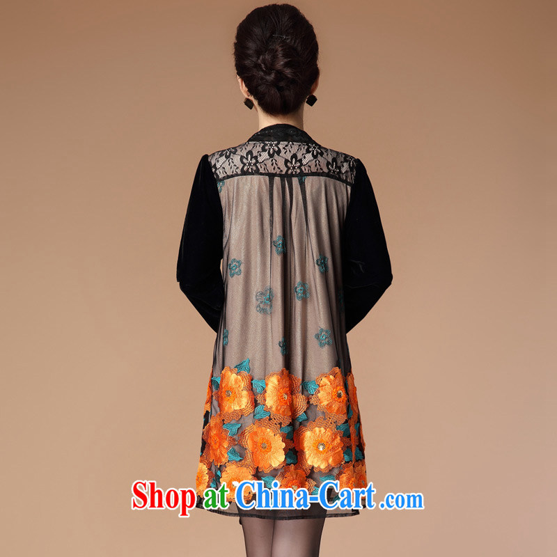 Standing wave following the Code's 2015 New Spring and Autumn and the elegant and relaxing, Ms. embroidered dress jacket bare pink XXXXXL, tide and diverse audiences (CHAOZIYUN), online shopping