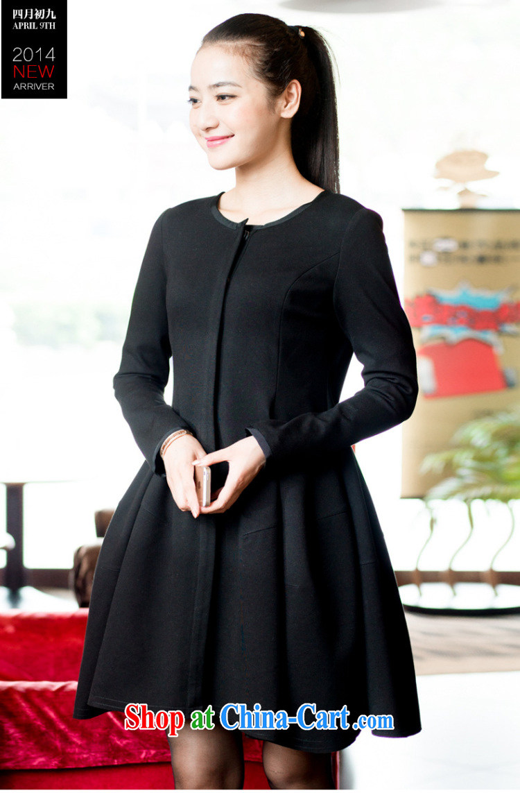 4 9 early in the fertilizer XL female thick MM autumn 2014 the new beauty, long temperament wind jacket black 6 XL (50 yards) pictures, price, brand platters! Elections are good character, the national distribution, so why buy now enjoy more preferential! Health