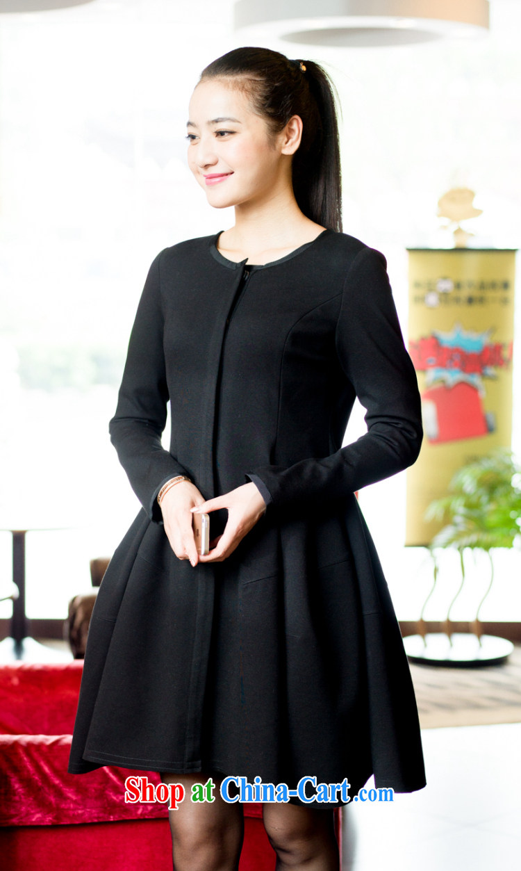 4 9 early in the fertilizer XL female thick MM autumn 2014 the new beauty, long temperament wind jacket black 6 XL (50 yards) pictures, price, brand platters! Elections are good character, the national distribution, so why buy now enjoy more preferential! Health
